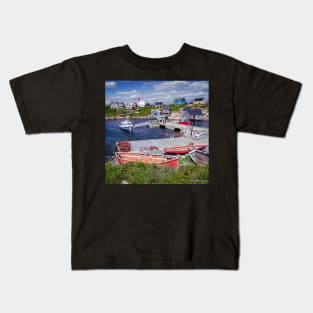 Old  Fishing Boats at Peggys Cove Kids T-Shirt